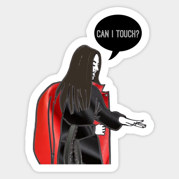 Can I Touch? Sticker by Katsillustration